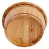 BMPAALN Solid Wood Foot Tub, Foot Baths Wood Foot Tub, Wooden Foot Basin Household Gift Wood Foot Soaking Bucket Bucket Foot Spa Tub Durable Foot Basin with Lid for Soaking Feet Massager Foot Tub view 4