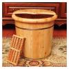 BMPAALN Solid Wood Foot Tub, Foot Baths Wood Foot Tub, Foot Tub Wooden Foot Basin Foot Bath Basin/Spa, with Removable Rollers Foot Massage, Cypress Wood Foot Soaking Foot, view 2