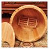 BMPAALN Solid Wood Foot Tub, Foot Baths Wood Foot Tub, Foot Tub Wooden Foot Basin Foot Bath Basin/Spa, with Removable Rollers Foot Massage, Cypress Wood Foot Soaking Foot, view 3