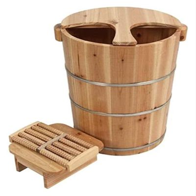 BMPAALN Solid Wood Foot Tub, Foot Baths Wood Foot Tub, Wooden Foot Basin Wooden Barrel Tub Foot Bath Barrel for Foot Bath Soak Massage Spa Sauna (Color : C)