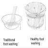 BMPAALN Solid Wood Foot Tub, Foot Baths Wood Foot Tub, Wooden Foot Basin Wooden Barrel Tub Foot Bath Barrel for Foot Bath Soak Massage Spa Sauna (Color : C) view 3