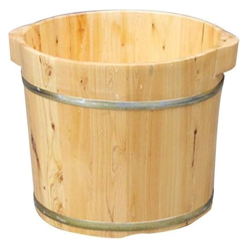 BMPAALN Solid Wood Foot Tub, Foot Baths Wood Foot Tub, Wooden Foot Basin Pedicure Basin Cedar Wood Foot Bath Barrel Foot Pub Wooden Foot Pedicure Home Pedicure Foot Massagers (Color : A)