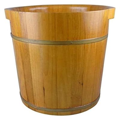 BMPAALN Solid Wood Foot Tub, Foot Baths Wood Foot Tub, Foot Tub Wooden Foot Basin Wooden Barrels Pedicure Basin Wooden Barrel Bathing Barrel Foot