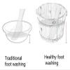 BMPAALN Solid Wood Foot Tub, Foot Baths Wood Foot Tub, Foot Tub Wooden Foot Basin Wooden Barrels Pedicure Basin Wooden Barrel Bathing Barrel Foot view 4