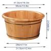 BMPAALN Solid Wood Foot Tub, Foot Baths Wood Foot Tub, Wooden Foot Basin Electric Foot MassagersBeauty Salon Wooden Foot Bath Barrel, with Massager Insulation Wood Foot Tub, view 2
