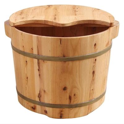 BMPAALN Solid Wood Foot Tub, Foot Baths Wood Foot Tub, Wooden Foot Basin Relax Pedicure Foot Bath,Foot and Leg Spa for Adults,Foot Massage Spa for Home,Large Foot Bath Spa Tub,