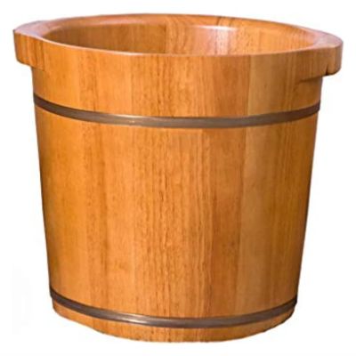 BMPAALN Solid Wood Foot Tub, Foot Baths Wood Foot Tub, Household Foot Bath Wooden Foot Basin, Foot Tub Household, Pedicure Basin, Foot Massage Basin