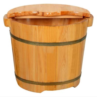 BMPAALN Solid Wood Foot Tub, Foot Baths Wood Foot Tub, Foot Tub Wooden Foot Basin Foot Tub,Pedicure Basin, Foot Massage Basin,Solid Wood Foot Tub,with Massage Function, Home, Hotel, (Color : A)