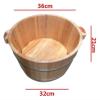 BMPAALN Solid Wood Foot Tub, Foot Baths Wood Foot Tub, Wooden Foot Basin Natural Fir Barrel Foot Bath Barrel Pedicure Bucket with Cover Basin Thick Wooden Foot (Color : D) view 2