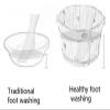 BMPAALN Solid Wood Foot Tub, Foot Baths Wood Foot Tub, Wooden Foot Basin Natural Fir Barrel Foot Bath Barrel Pedicure Bucket with Cover Basin Thick Wooden Foot (Color : D) view 3