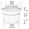 BMPAALN Solid Wood Foot Tub, Foot Baths Wood Foot Tub, Wooden Foot Basin Foot Tub Soaking Basin, Wood Spa Bucket with Removable Rollers for Massage Foot Bath Barrel Pedicure,, Natural view 3
