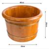 BMPAALN Solid Wood Foot Tub, Foot Baths Wood Foot Tub, Wooden Footbath, Family Massage Foot Tub, Smooth and Delicate Pedicure Bucket Foot Bath Spa Bowl for Feet Stress Relief (Color : A) view 2