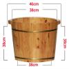 BMPAALN Solid Wood Foot Tub, Foot Baths Wood Foot Tub, Foot Tub Wooden Foot Basin Foot Bath Barrel, Solid Wood Foot Bath Barrel, Hot Spring Wood Bathtub, (Size : Small) view 2