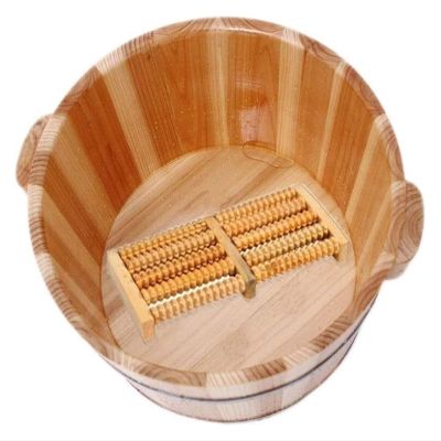BMPAALN Solid Wood Foot Tub, Foot Baths Wood Foot Tub, Wooden Foot Basin Foot and Leg Spa for Adults,Sauna Wooden Bucket,Foot Massage Spa for Home,Large Foot Bath Spa Tub, (Size : B)