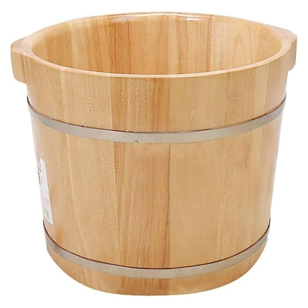 BMPAALN Solid Wood Foot Tub, Foot Baths Wood Foot Tub, Wooden Foot Basin Foot Soak Bucket Made of Solid Wood,Foot Basin for Foot Bath,Soak,or DetoxLarge Foot Soak Tub,