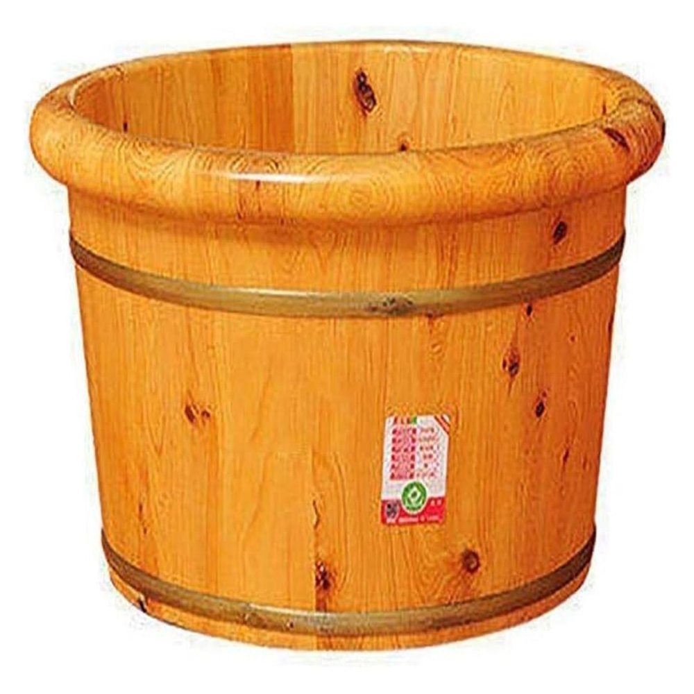 BMPAALN Solid Wood Foot Tub, Foot Baths Wood Foot Tub, Wooden Foot Basin Relax Pedicure Foot Bath,Foot and Leg Spa for Adults,Foot Massage Spa for Home,Sauna Wooden Bucket, (Size : A)