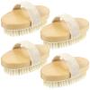 4pcs Dry Brushing Body Brush, Natural Bristle Dry Skin Exfoliating Brush Body Scrub for Flawless Skin, Cellulite Treatment, Lymphatic Drainage and Blood Circulation Improvement view 1