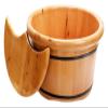 BMPAALN Solid Wood Foot Tub, Foot Baths Wood Foot Tub, Solid Wood Natural Thicken Foot& Hand Care Pedicure Barrels Household Spa Massage Foot Tub Household Items Decoration (Color : B) view 1