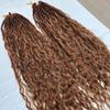 Crochet Locs With Human Hair Curls Color 30 Pre Looped Crochet Hair Loose Wave Human Hair Ends For Women 22inch 96Locs view 3