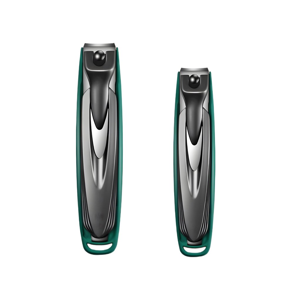 AGYCMF Portable Splash-Proof Nail Clippers, Fashionable Design, Thick Nails, Ingrown Nails Special, Home Travel (Dark Green) Multifunctional