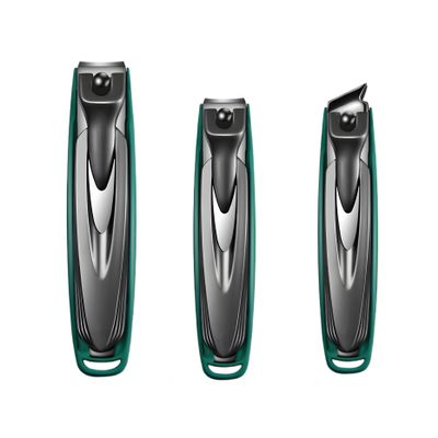 AGYCMF Portable Splash-Proof Nail Clippers, Fashionable Design, Thick Nails, Ingrown Nails Special, Home Travel (Dark Green) Multifunctional