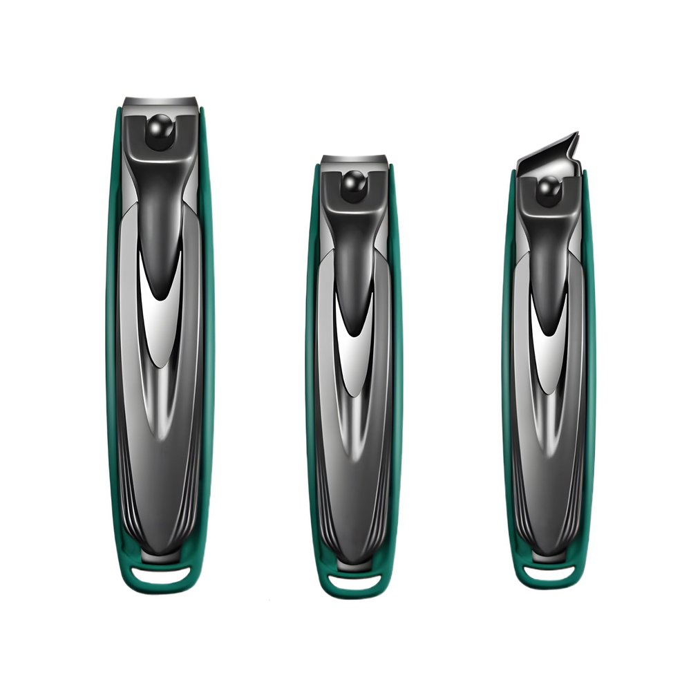 AGYCMF Portable Splash-Proof Nail Clippers, Fashionable Design, Thick Nails, Ingrown Nails Special, Home Travel (Dark Green) Multifunctional
