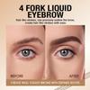 4-Tip Eyebrow Pencil, Upgraded 3D Waterproof and Sweat-proof Microblading Eyebrow Pencil Contouring Pen with 4 Fork, Long-Lasting Eyebrow Brush Microblade Eyebrow Pencil for Women (black) view 4