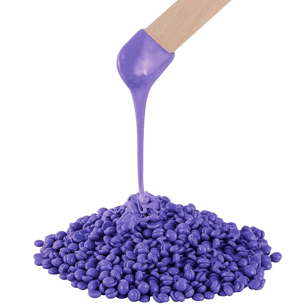 2.5lb Hard Wax Beads, Scented Stripless Wax Bead for Sensitive Skin, Professional Brazilian Waxing Bead, Bikini, Body, Face, Legs, Back, Chest, Coarse Hair Removal, At-Home Salon, 20 Wooden Sticks