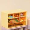 Desk Organizer with Drawer, 6 Grids Clear Plastic Desk view 2
