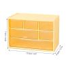 Desk Organizer with Drawer, 6 Grids Clear Plastic Desk view 3
