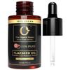 100% Plant Based Organic Flaxseed Oil for Hair and Skin Care - Aceite de Lino - Non-Greasy, Fast Absorbing Cold Pressed Flax Seed Oil (Linseed) for Aromatherapy and Massage | Natural Moisturizer view 1