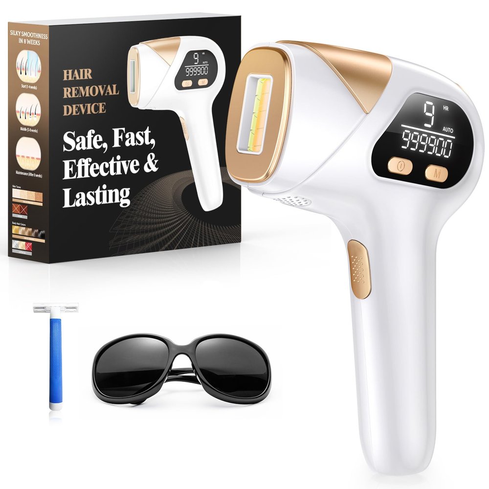 LYSMOSKI IPL Hair Removal Device, Laser Hair Removal for Women and Men, Painless Safe at-Home Hair Removal Device for Armpits Back Legs Arms Face Bikini Line