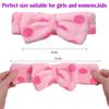 Tomolucky Direct 12pcs Spa Headband Soft Bowknot Spa Hair Band Coral Fleece Headband Makeup Headbands for Face Washing Skin Care Shower Yoga Headwraps for Women Girls (Pattern B) view 4