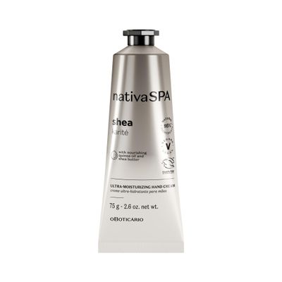 Nativa SPA by O Boticrio, Shea Ultra-Moisturizing Hand Cream, Deeply Nourishing Formula with Shea Butter & Quinoa Oil, 2.6 Ounce