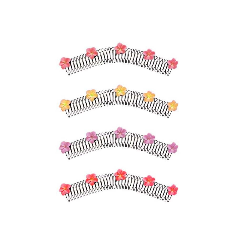 4PCS Fixer Comb Clips Stretchable Hair Combs Hair Finishing Clips Accessories Stretch Combs Stretchable Hair Pin Hair Holders U Shape Comb