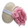2 PCS Exfoliating Body Loofah Sponge Travel Body Natural Loofah Sponge with Elastic Hand Strap Loofah Flower Ball view 1