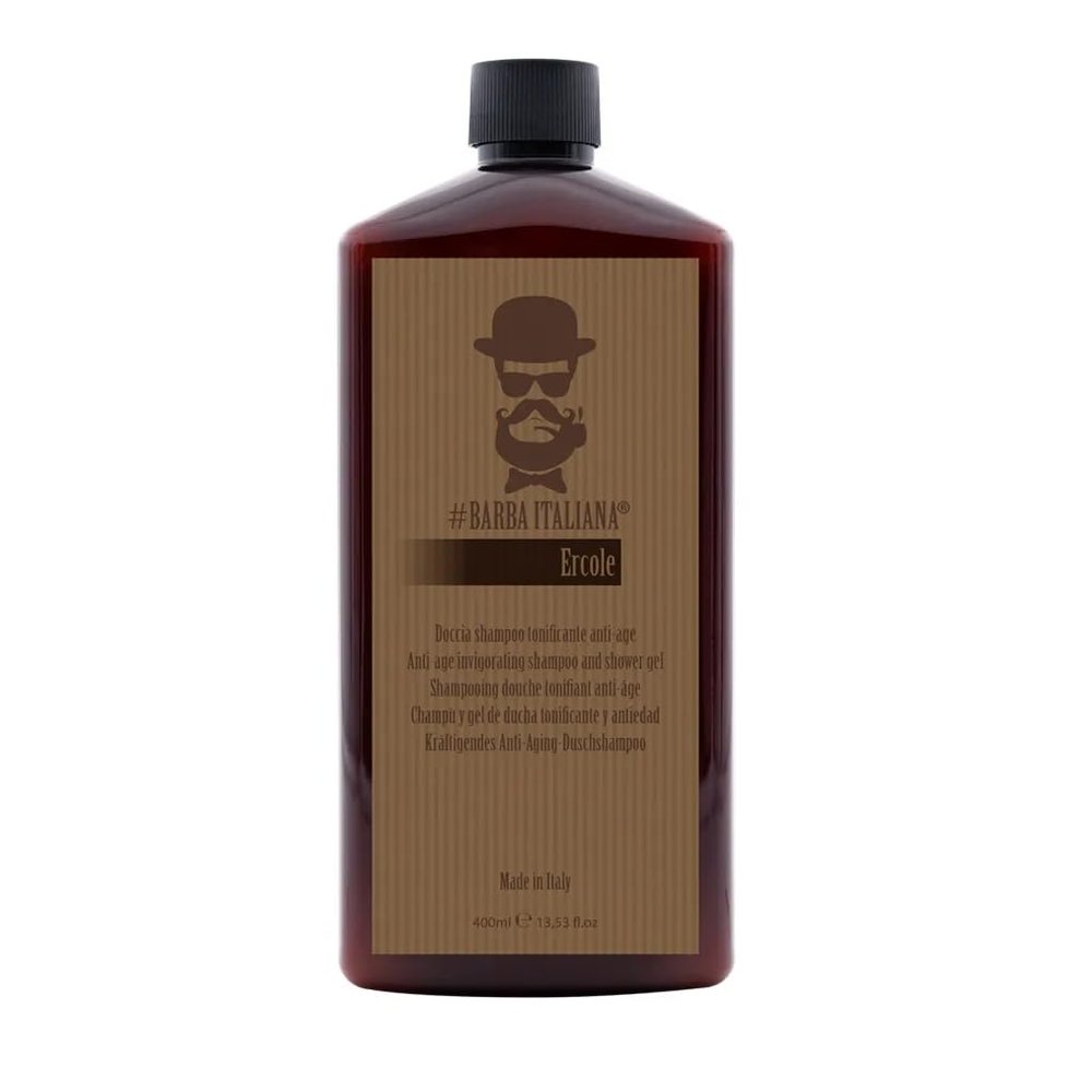 Barba Italiana Ercole Anti-Aging Firming Shower Gel & Shampoo 2-in-1 for Men (400ml/13.52flOz)