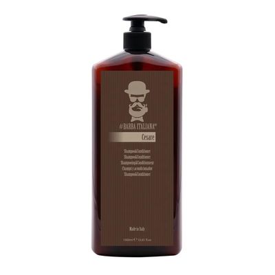 Barba Italiana Cesare Shampoo & Conditioner for Men (1000ml/33.81flOz) - Revitalizing Hair Care Duo