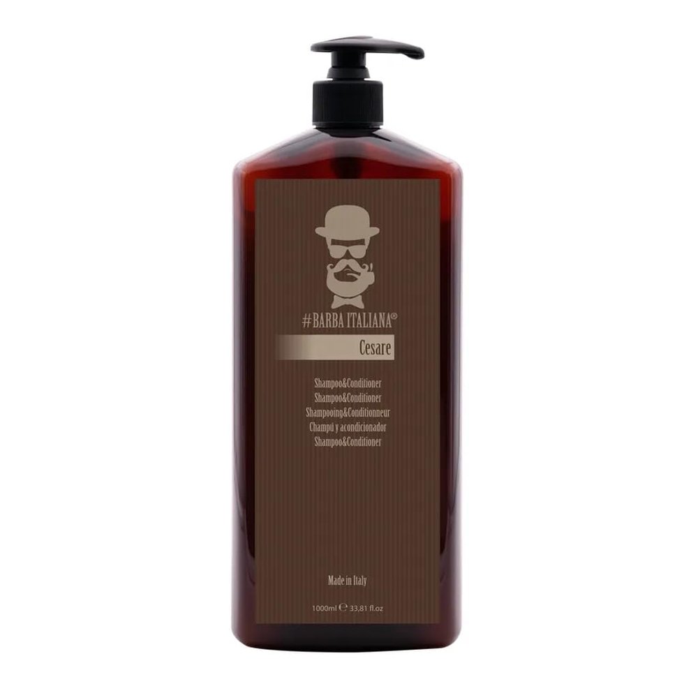 Barba Italiana Cesare Shampoo & Conditioner for Men (1000ml/33.81flOz) - Revitalizing Hair Care Duo