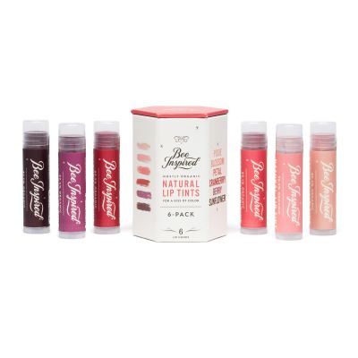 Bee Inspired Honey Lip Tint 6 Pack - Best Organic Moisturizing & Nourishing Tinted Lip Balm Set with Beeswax - Hydrating, Cruelty-Free Natural Lip Care for Dry Lip - 6 Shades Every Occasion (USA Made)