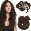 Moresoo 22 Inch Dark Brown Micro Loop Hair Extensions Human Hair Bundle Itip Human Hair Extensions Ash Brown view 2