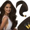 Moresoo 22 Inch Dark Brown Micro Loop Hair Extensions Human Hair Bundle Itip Human Hair Extensions Ash Brown view 3