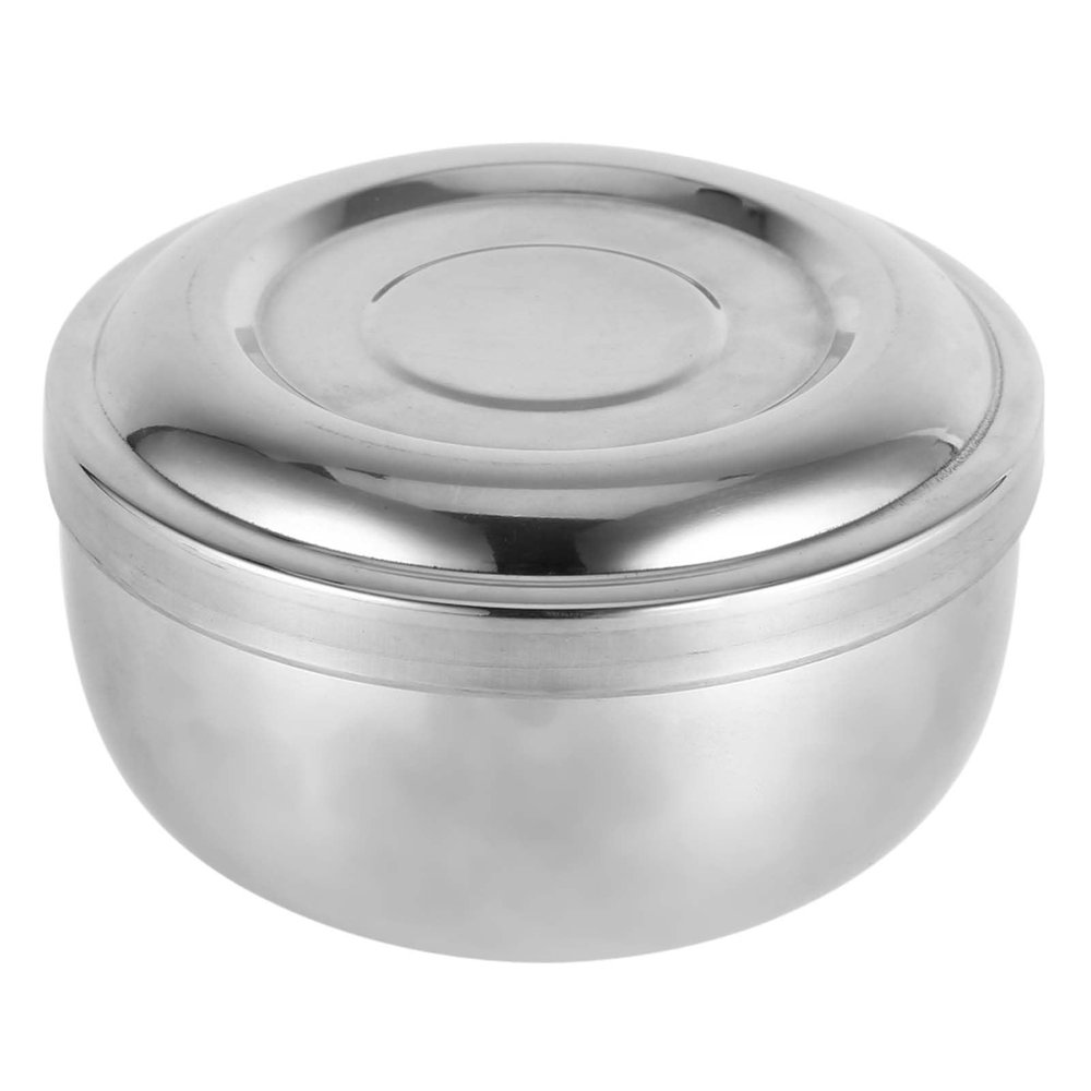 Beard Brush Shaving Brush Bowl, Men Wet Shaving Soap Mug Bowl with Lid Set, Kitchen Restaurant, MultiPurpose Alloy Shave Soap Cup Heat Insulation Smooth Shaving Mug Bow and Lid Set