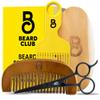 The Beard Club Brush, Comb, Pick and Scissors Grooming Kit for Men's Beards and Mustaches - Gift Set view 1