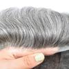 Right Hair Toupee For Men Hair Systems Lace Hairpieces Natural Looking Mens Toupee Human Hair System For Mens Hair Piece Unit 7X9#1B60#1B Off Black+60% Grey view 3