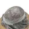 Right Hair Toupee For Men Hair Systems Lace Hairpieces Natural Looking Mens Toupee Human Hair System For Mens Hair Piece Unit 7X9#1B60#1B Off Black+60% Grey view 4