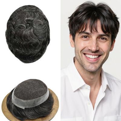 Right Hair Toupee For Men Hair Systems Lace Hairpieces Natural Looking Mens Toupee Human Hair System For Mens Hair Piece Unit 7X9