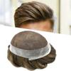 Right Hair Toupee For Men Hair Systems Lace Hairpieces Natural Looking Mens Toupee Human Hair System For Mens Hair Piece Unit 7X9#6 LIGHT BROWN view 3
