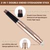 2 in 1 Eyeshadow Stick and Sponge Makeup Brush, Smooth Cream Shimmer Shadow Pencil Long Lasting Waterproof Eye Shadow pen Highlighter Eye Liner, Multi-Dimensional eyes Look (champagne shimme # 04) view 3