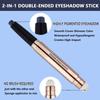 2 in 1 Eyeshadow Stick and Sponge Makeup Brush, Smooth Cream Shimmer Shadow Pencil Long Lasting Waterproof Eye Shadow pen Highlighter Eye Liner, Multi-Dimensional eyes Look (warm gold shimme # 03) view 3